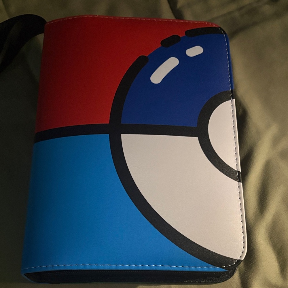 Colorblock Graphic Zip Case - Red, Blue, White